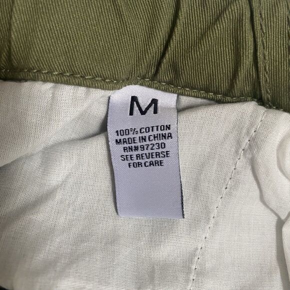 Military Cargo Jogger Pants Women M Army Green Wide Leg Elastic Waist Outdoor - Picture 10 of 11